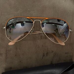Ray-Ban Aviator Gradient Orange Fade LTD frames w/ Polished Arista Gold lenses